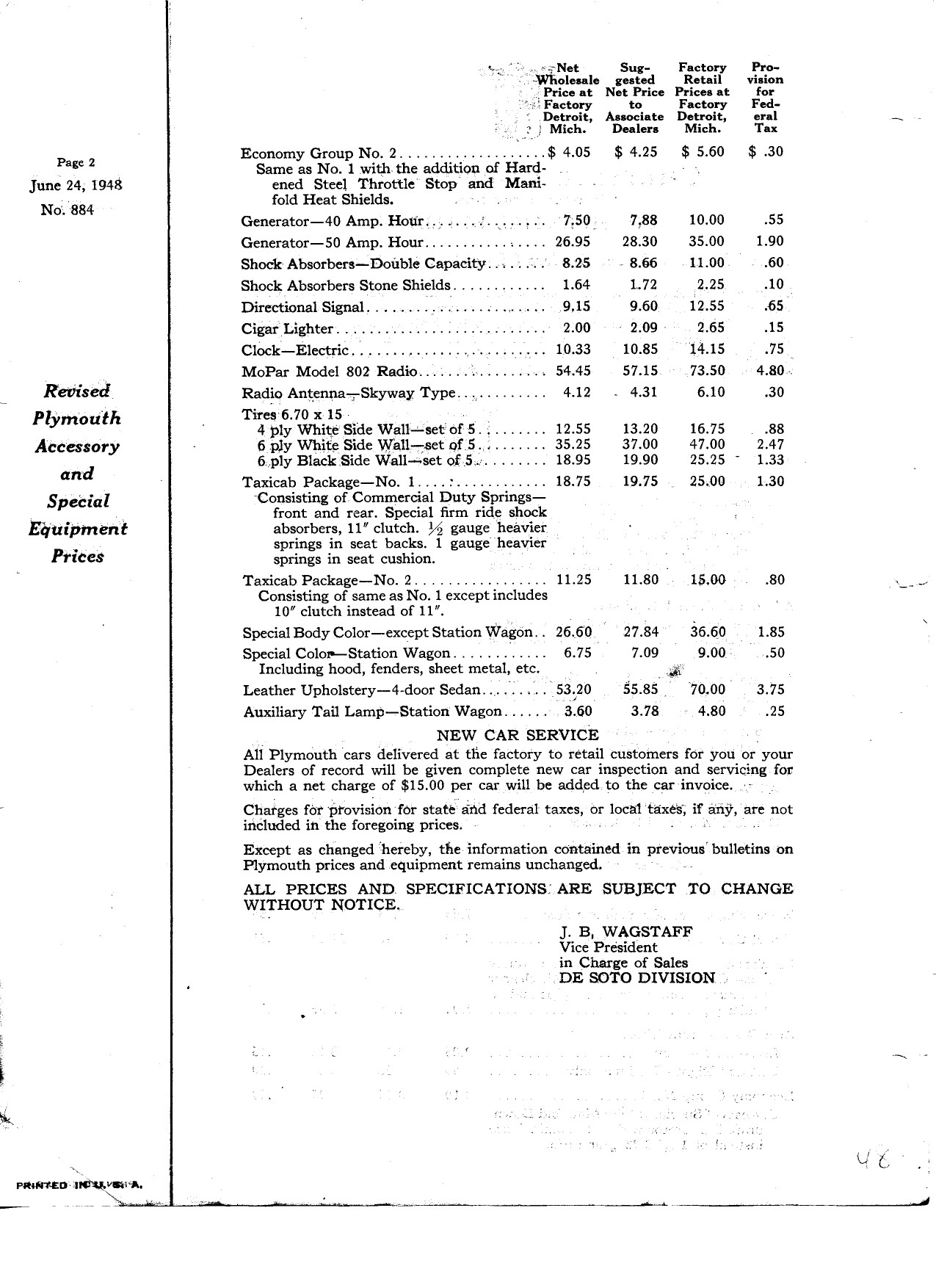 1948 Plymouth Revised Accessory Prices-02